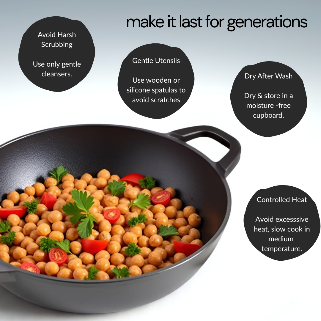 Pre Seasoned Cast Iron kadai