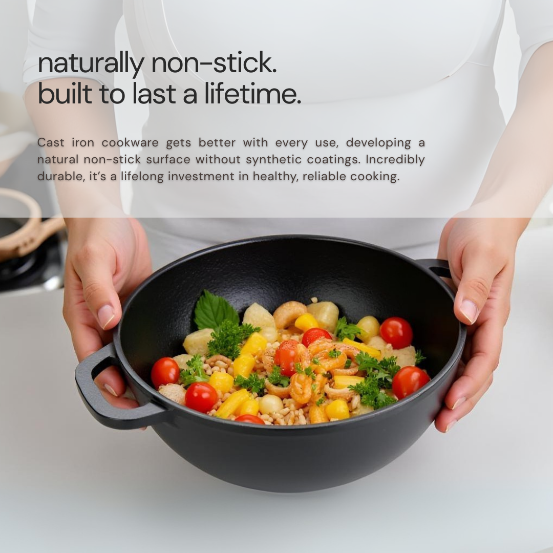 Pre Seasoned Cast Iron kadai