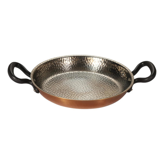 Nutrion Chefs Special Triply Steel cookware (Double Handle Copper Finish Pan)