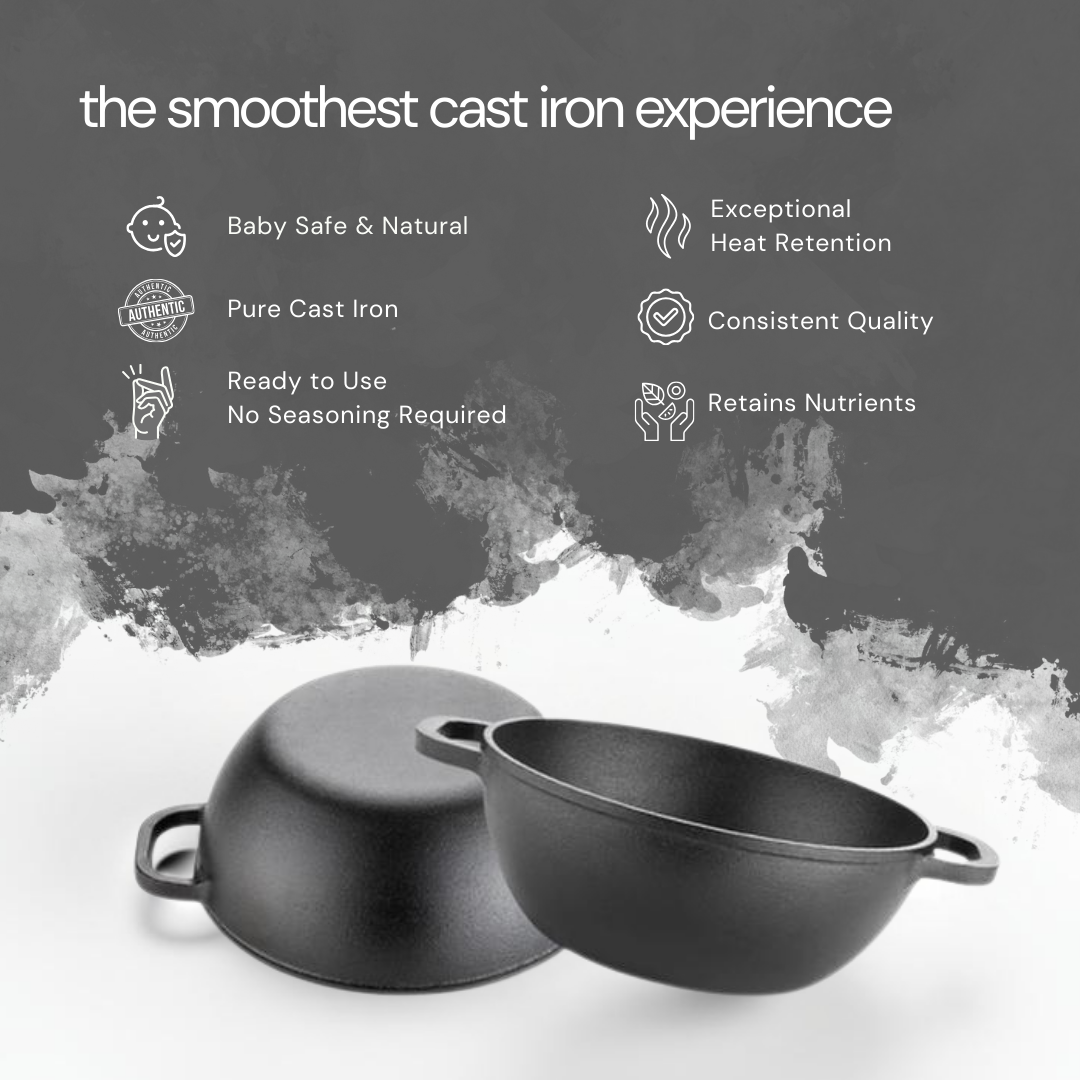 Pre Seasoned Cast Iron kadai