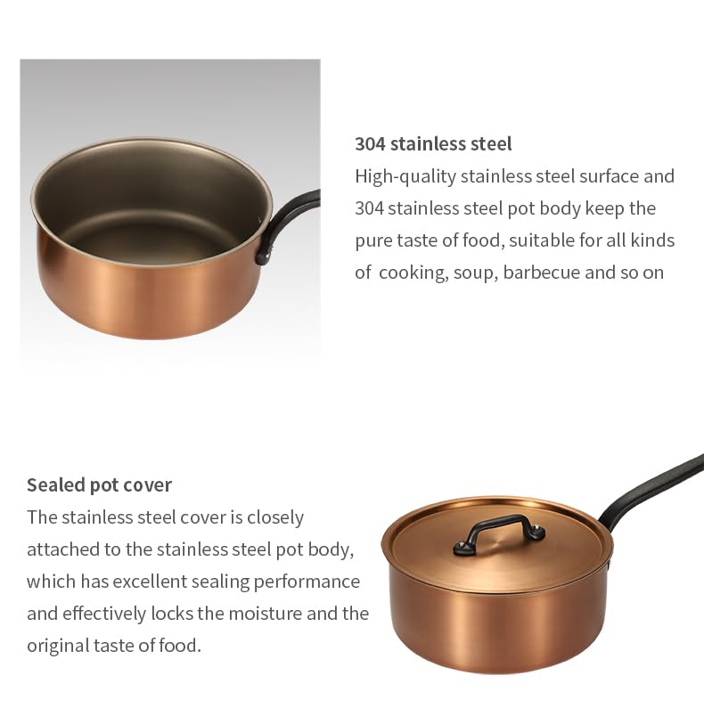 Nutrion Chefs Special Triply Steel cookware (1.5 Litre Copper Finish Pan)