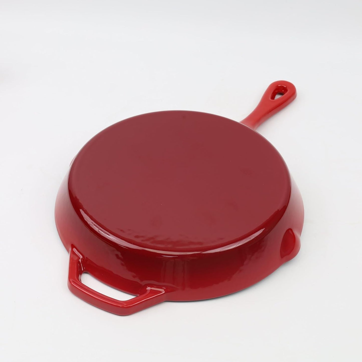 NUTRION Enamel Cast Iron Frying Pan | 10 Inch (2.5 Litre) | Heavy Duty Skillet with Enamel Coating for Frying, Sauteing & Everyday Cooking | Non-Toxic, Rust-Free & Easy to Clean Cookware