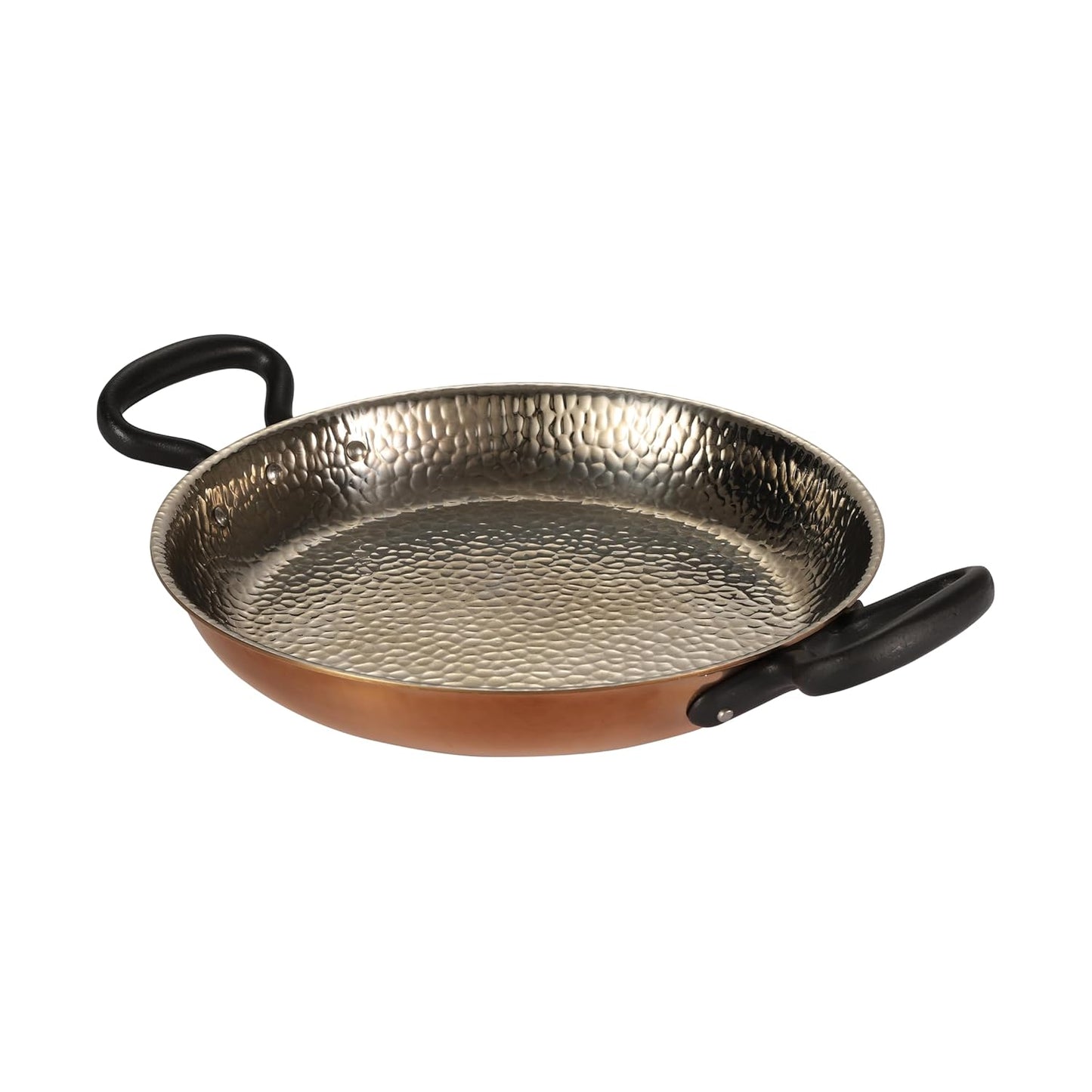 Nutrion Chefs Special Triply Steel cookware (Double Handle Copper Finish Pan)