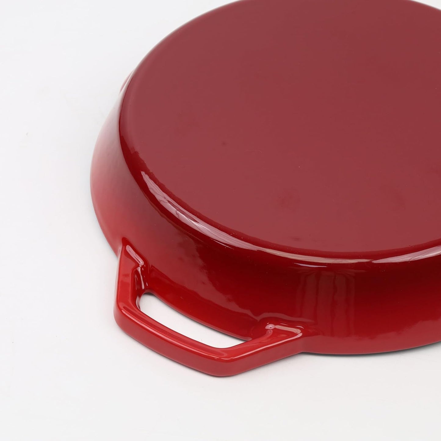 NUTRION Enamel Cast Iron Frying Pan | 10 Inch (2.5 Litre) | Heavy Duty Skillet with Enamel Coating for Frying, Sauteing & Everyday Cooking | Non-Toxic, Rust-Free & Easy to Clean Cookware