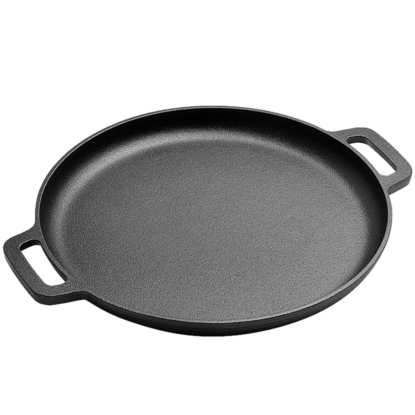 NUTRION Happiness Series Pre-Seasoned Cast Iron Skillet Fry Pan Cooking Pan 28cm (11 Inch), Oven Safe Cookware with Dual Handles, Use for Grill, Stovetop, Induction