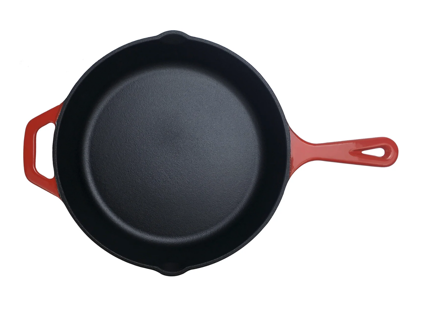 NUTRION Enamel Cast Iron Frying Pan | 10 Inch (2.5 Litre) | Heavy Duty Skillet with Enamel Coating for Frying, Sauteing & Everyday Cooking | Non-Toxic, Rust-Free & Easy to Clean Cookware